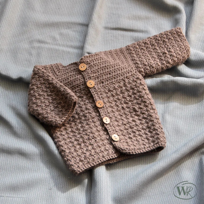 Gehaakt babyvestje van alpacawol