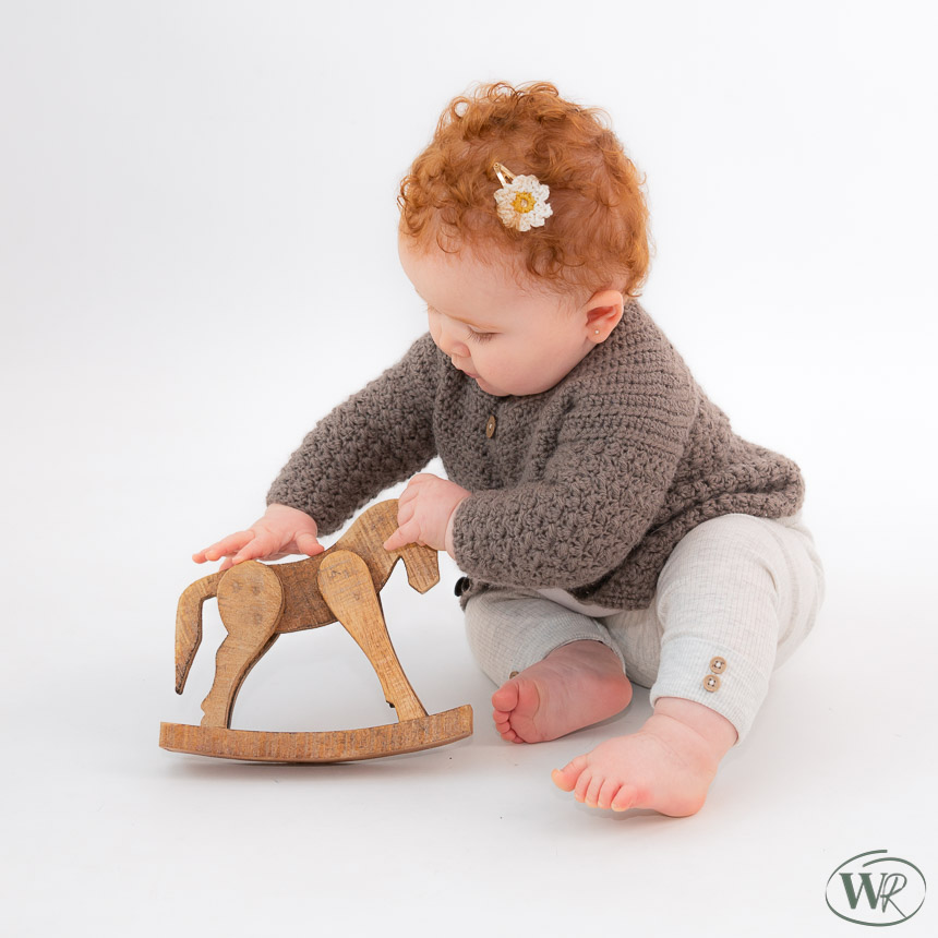 Gehaakt babyvestje van alpacawol